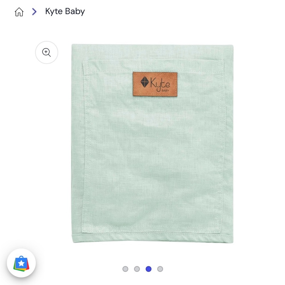 Kyte Baby Linen Ring Sling in Willow - Picture 2 of 6